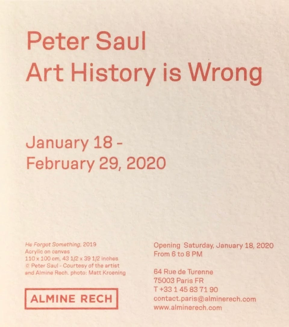 Peter Saul - Art History is Wrong, 2020