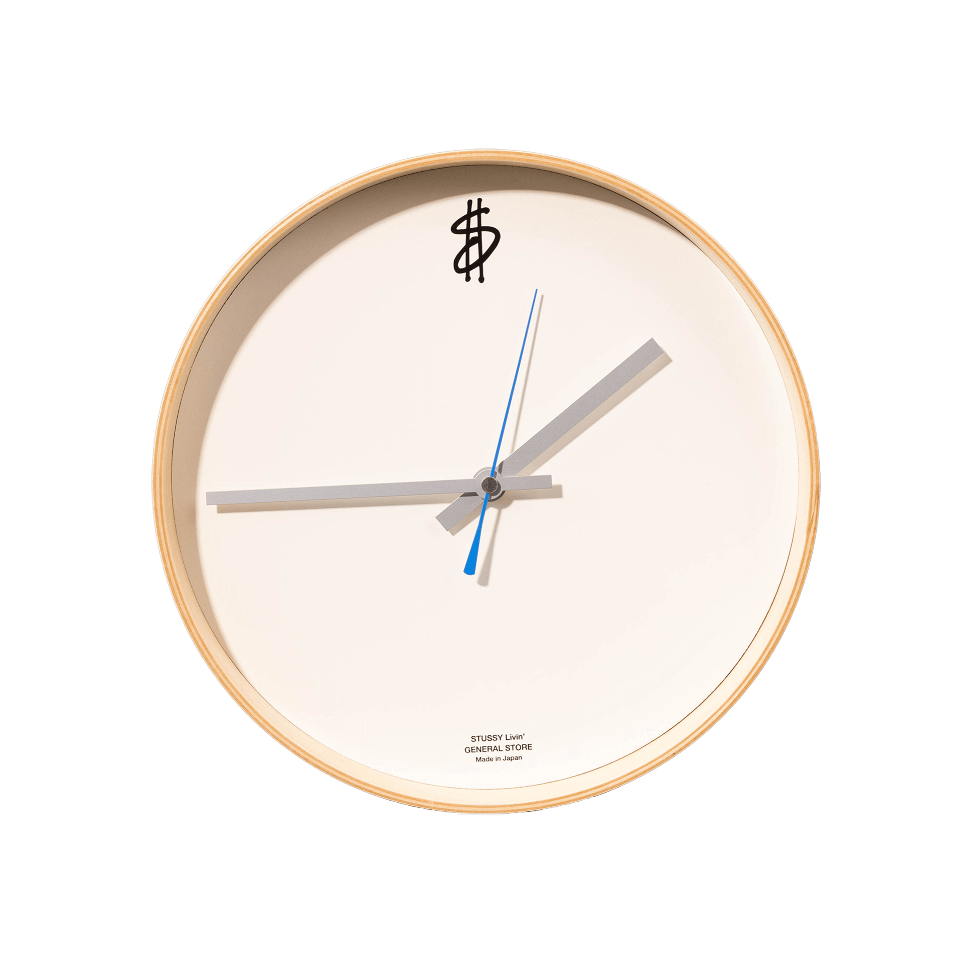 Saito Wood - STUSSY Livin'General Store | “Time is money” Wall Clock, 2017