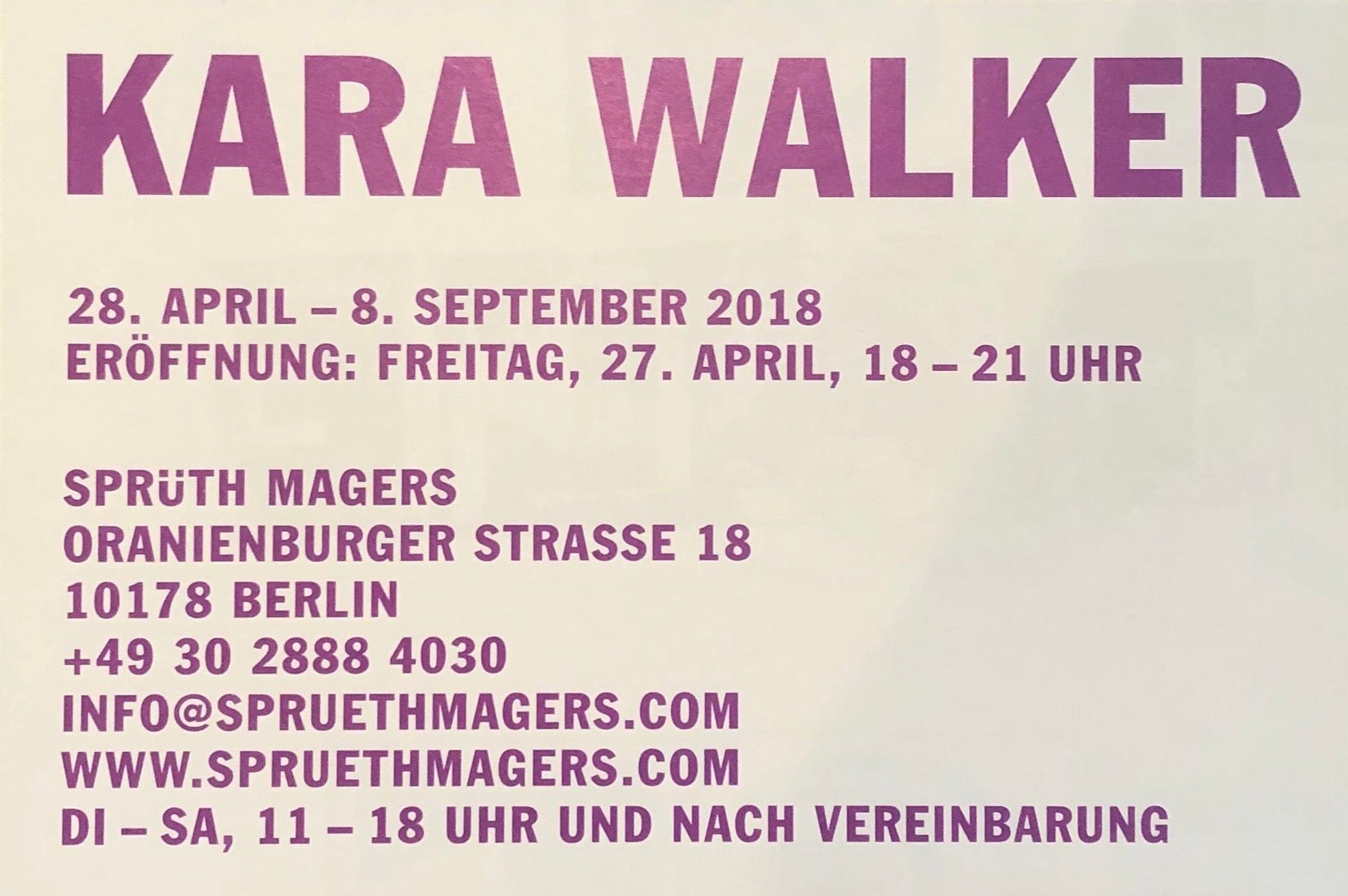 Kara Walker Spruth Magers Berlin, 2018